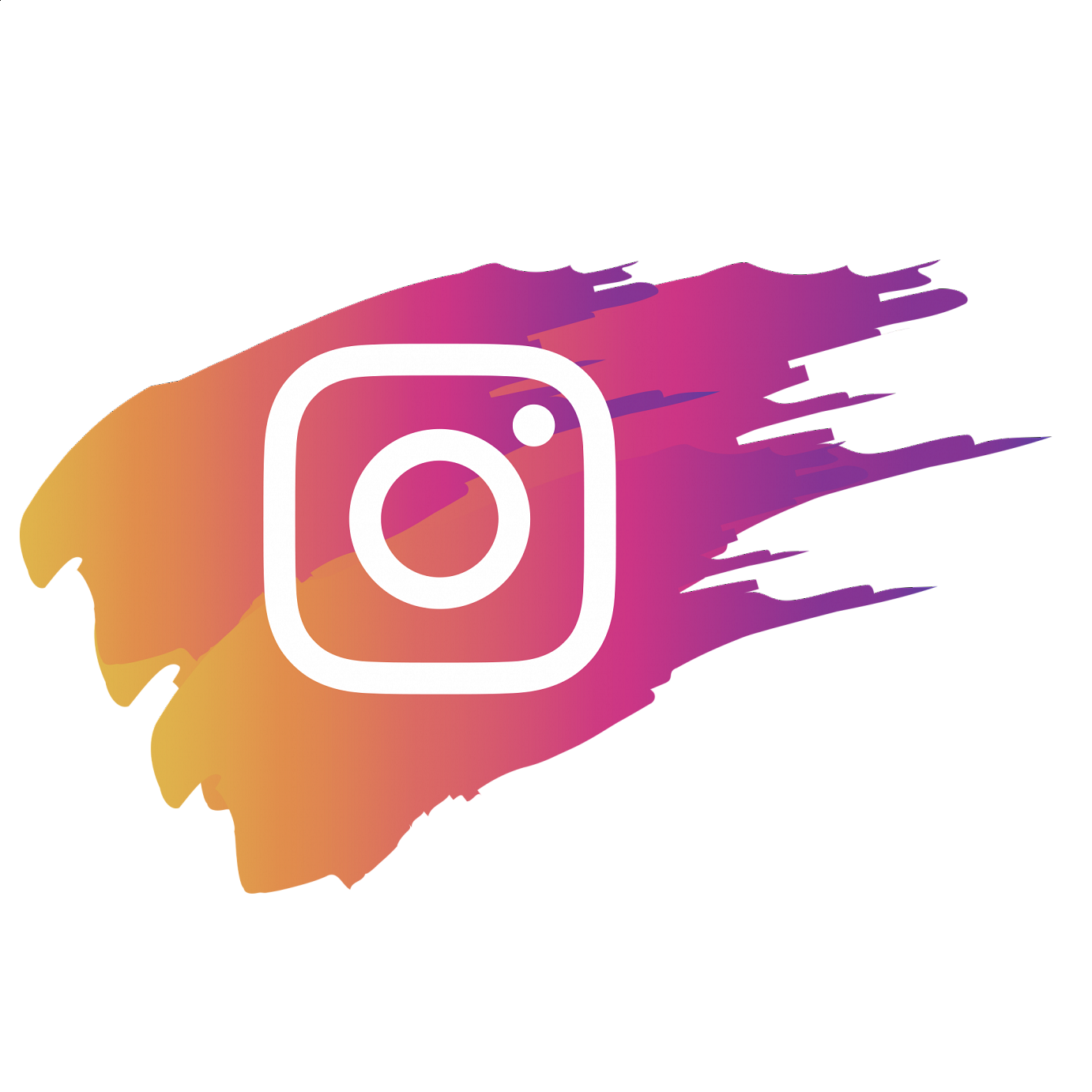 Instagram logo with brush PNG